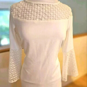 New W Tags Lauren Ralph Lauren Crochet Lace Detail Lined Sheath Dress Size 12